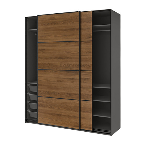 PAX/MEHAMN wardrobe with sliding doors
