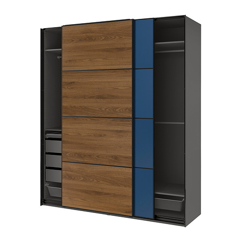 PAX/MEHAMN/AULI wardrobe with sliding doors