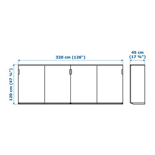 GALANT storage combination w sliding doors