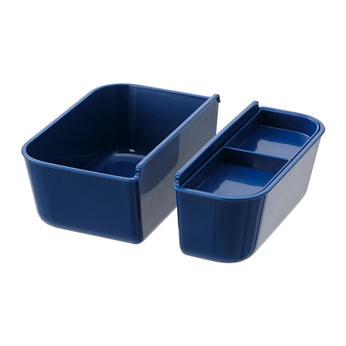 IKEA 365+ - 保鮮盒間隔 2件組, 深藍色 | IKEA 線上購物 - PE817484_S4