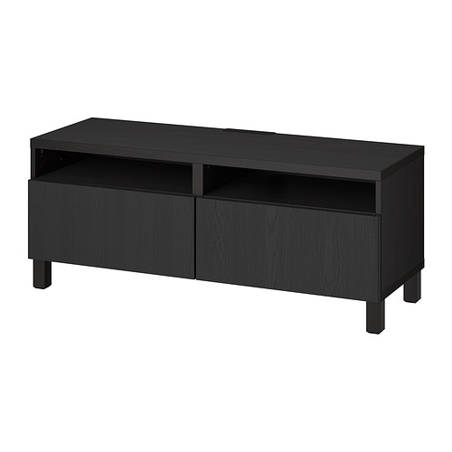 BESTÅ - TV bench with drawers, black-brown/Timmerviken/Stubbarp black | IKEA Taiwan Online - PE817380_S4