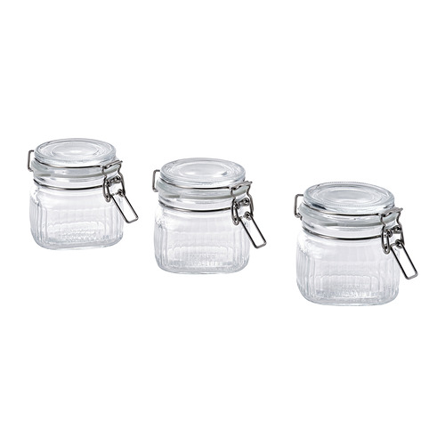KÖSSEBÄR - 附蓋萬用罐, 透明玻璃, 13 厘升 | IKEA 線上購物 - PE964044_S4