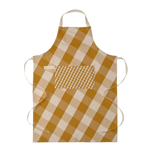KÖSSEBÄR - apron, yellow/white, 70x92 cm | IKEA Taiwan Online - PE964045_S4