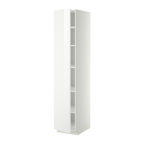 METOD high cabinet with shelves