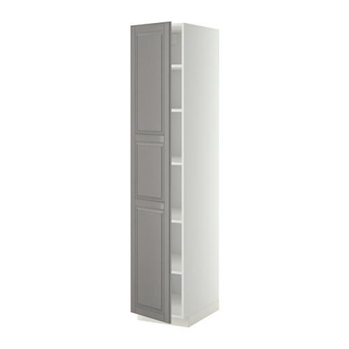 METOD high cabinet with shelves