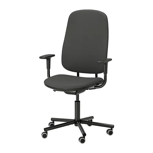 SMÖRKULL - 辦公椅附扶手, Gräsnäs 深灰色 | IKEA 線上購物 - PE899031_S4