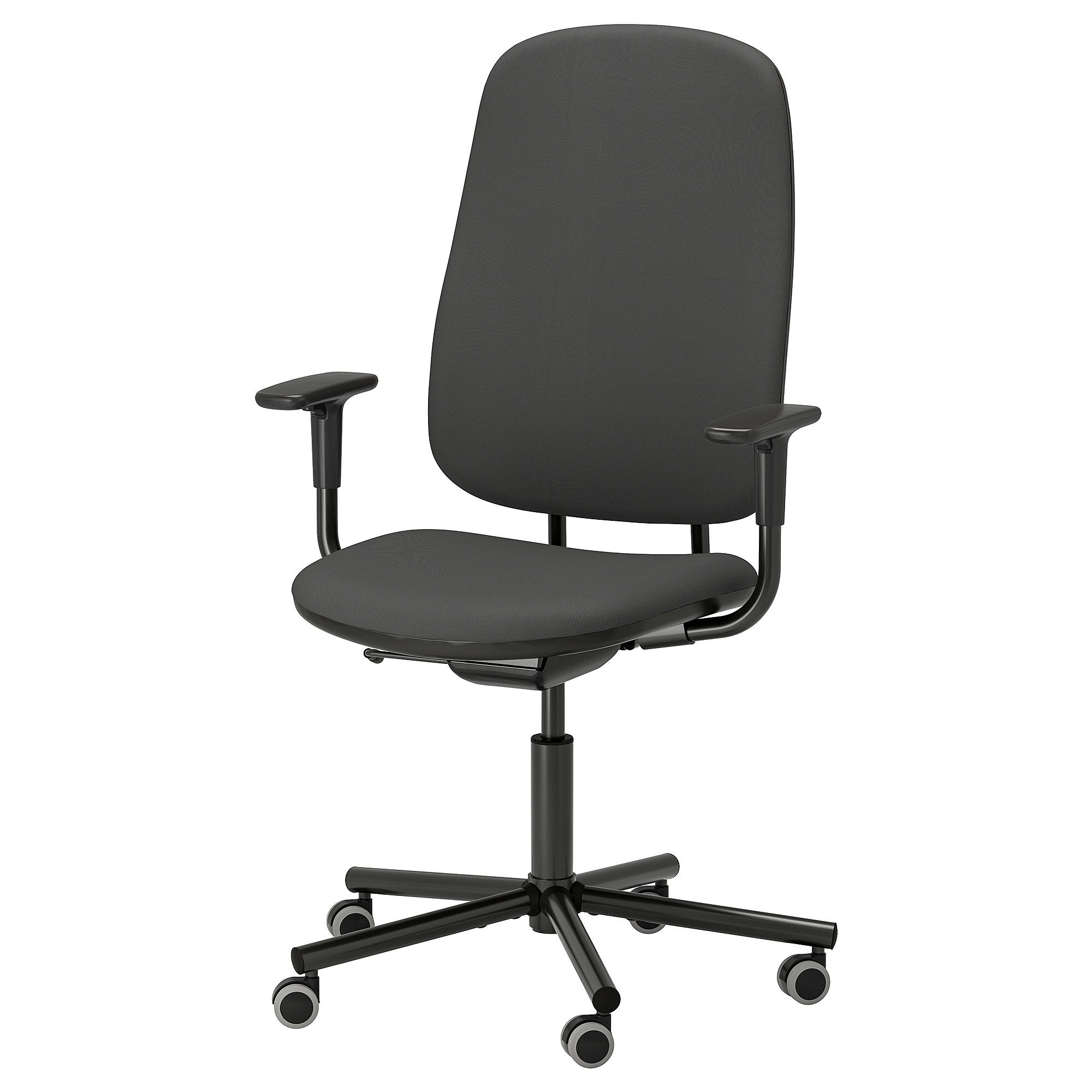 SMÖRKULL office chair with armrests