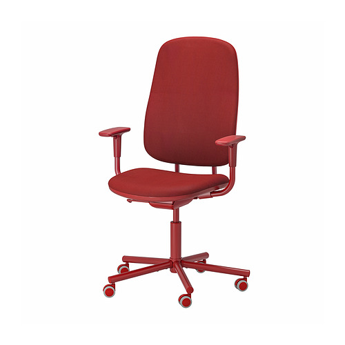 SMÖRKULL office chair with armrests