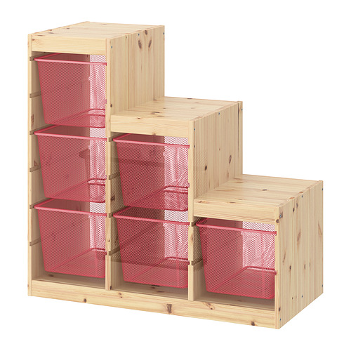 TROFAST storage combination with boxes