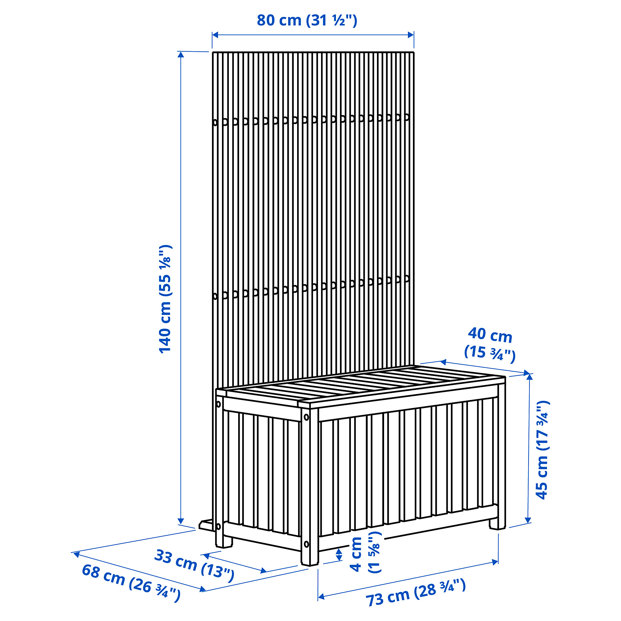 NÄMMARÖ storage box and privacy screen