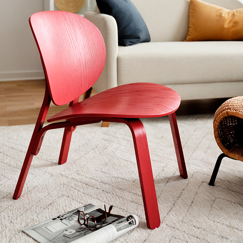 FRÖSET - 休閒椅, 紅色 實木貼皮, 橡木 | IKEA 線上購物 - PE817525_S4