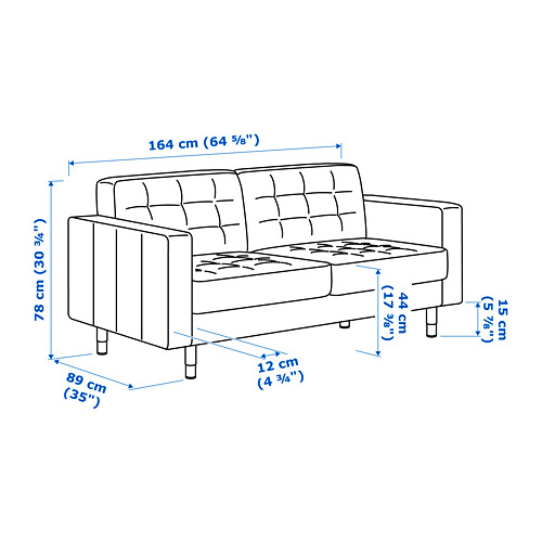 LANDSKRONA 2-seat sofa