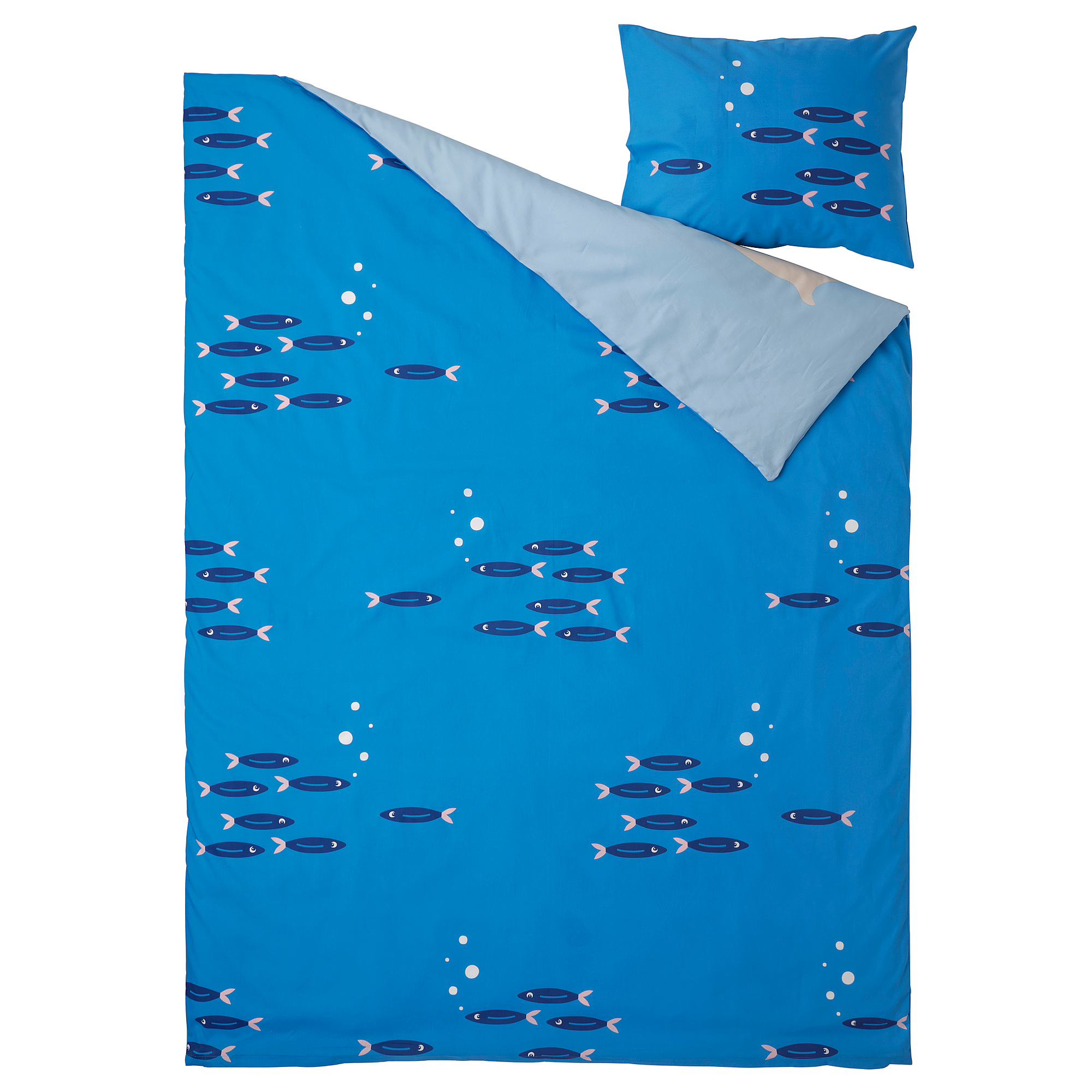 BLÅVINGAD duvet cover and pillowcase