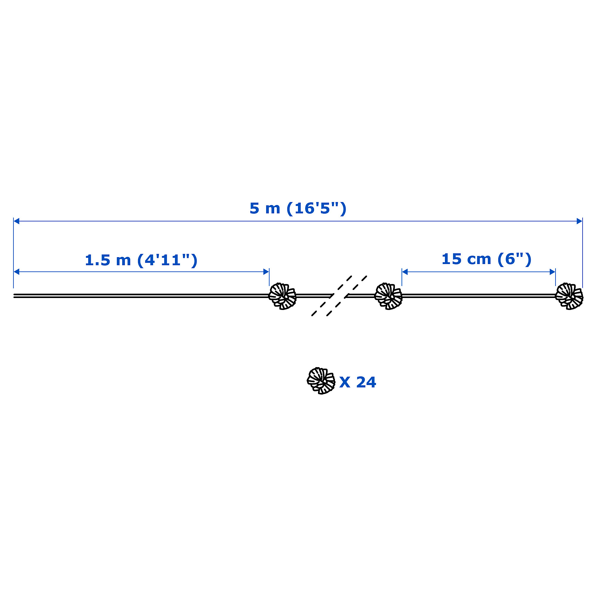 LIVSÅR LED lighting chain with 24 lights