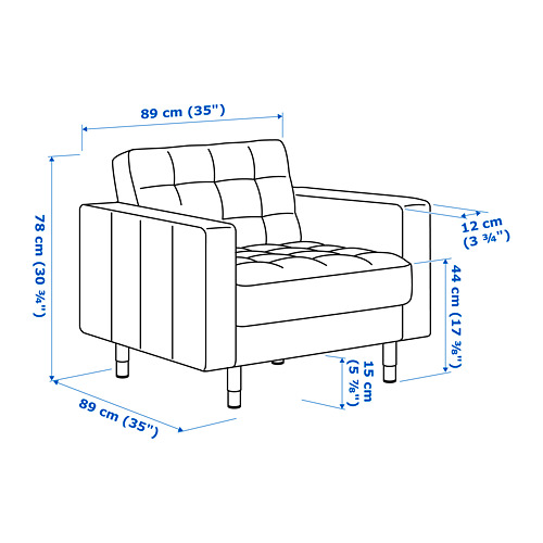 LANDSKRONA - armchair, Grann/Bomstad golden-brown/metal | IKEA Taiwan Online - PE672736_S4