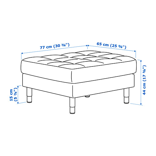 LANDSKRONA - footstool, Gunnared dark grey/metal | IKEA Taiwan Online - PE672753_S4