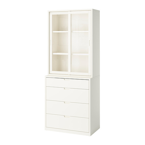 TONSTAD - 收納組合附抽屜, 淺乳白色/玻璃, 82x47x206 公分 | IKEA 線上購物 - PE933964_S4