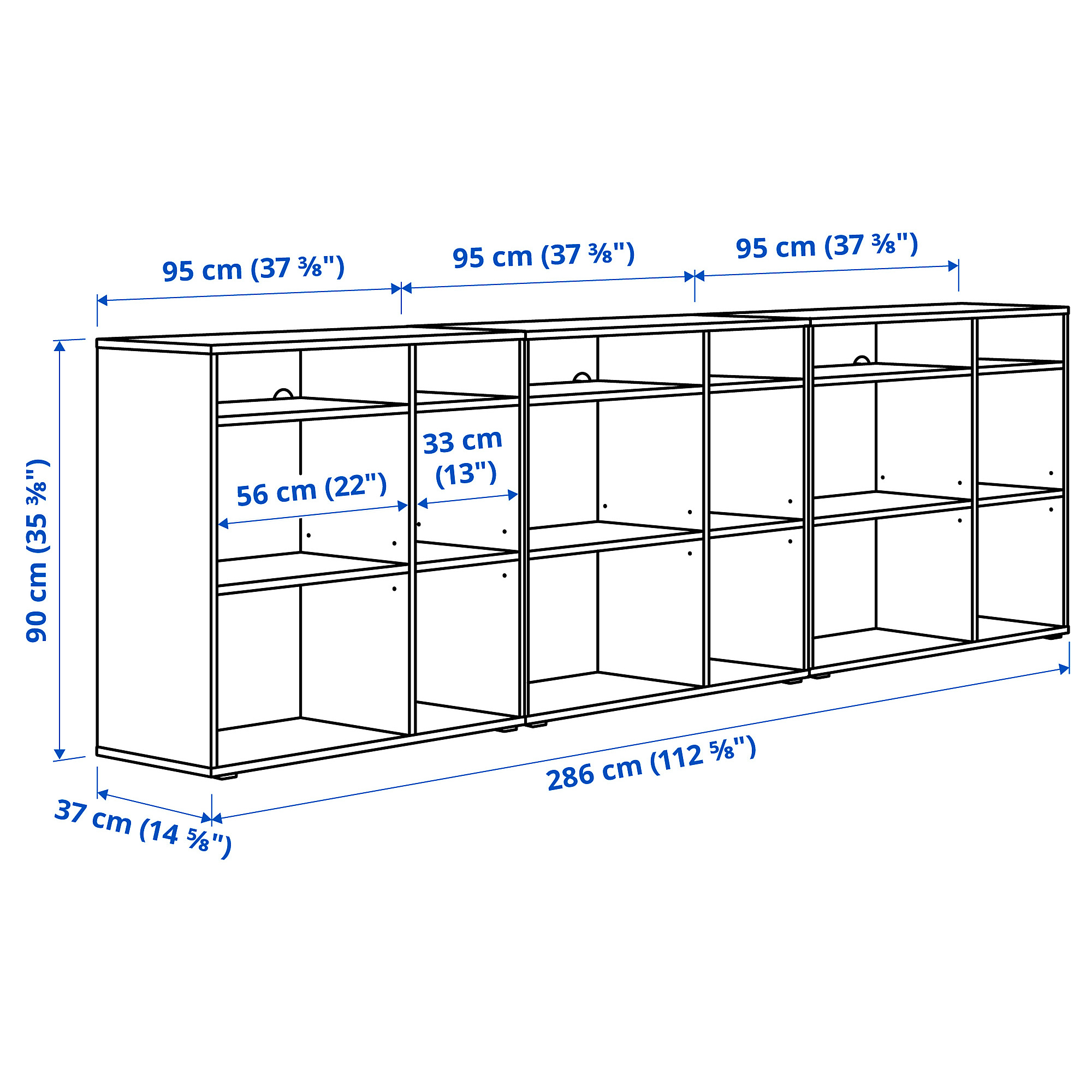 VIHALS shelving combination