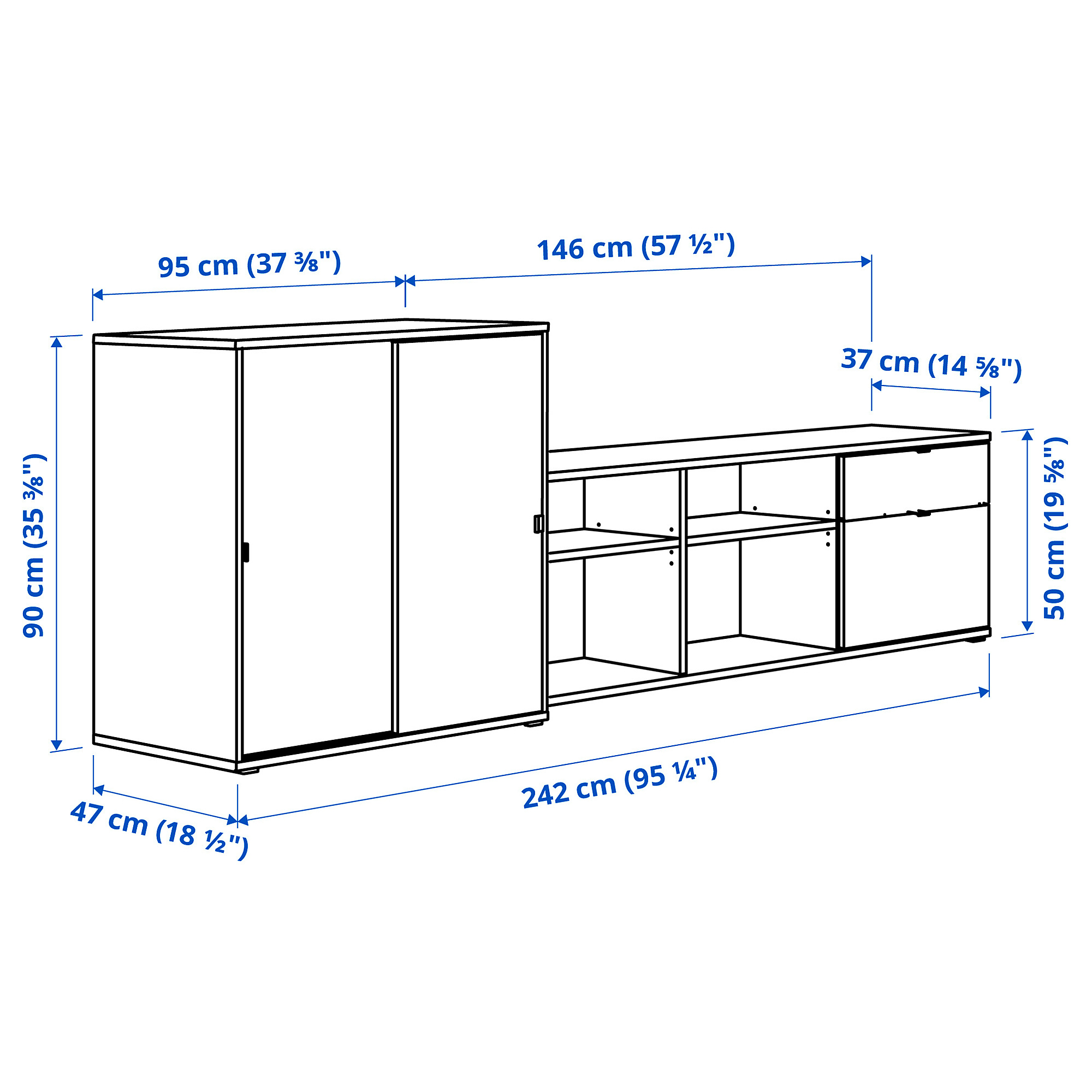 VIHALS TV/storage combination