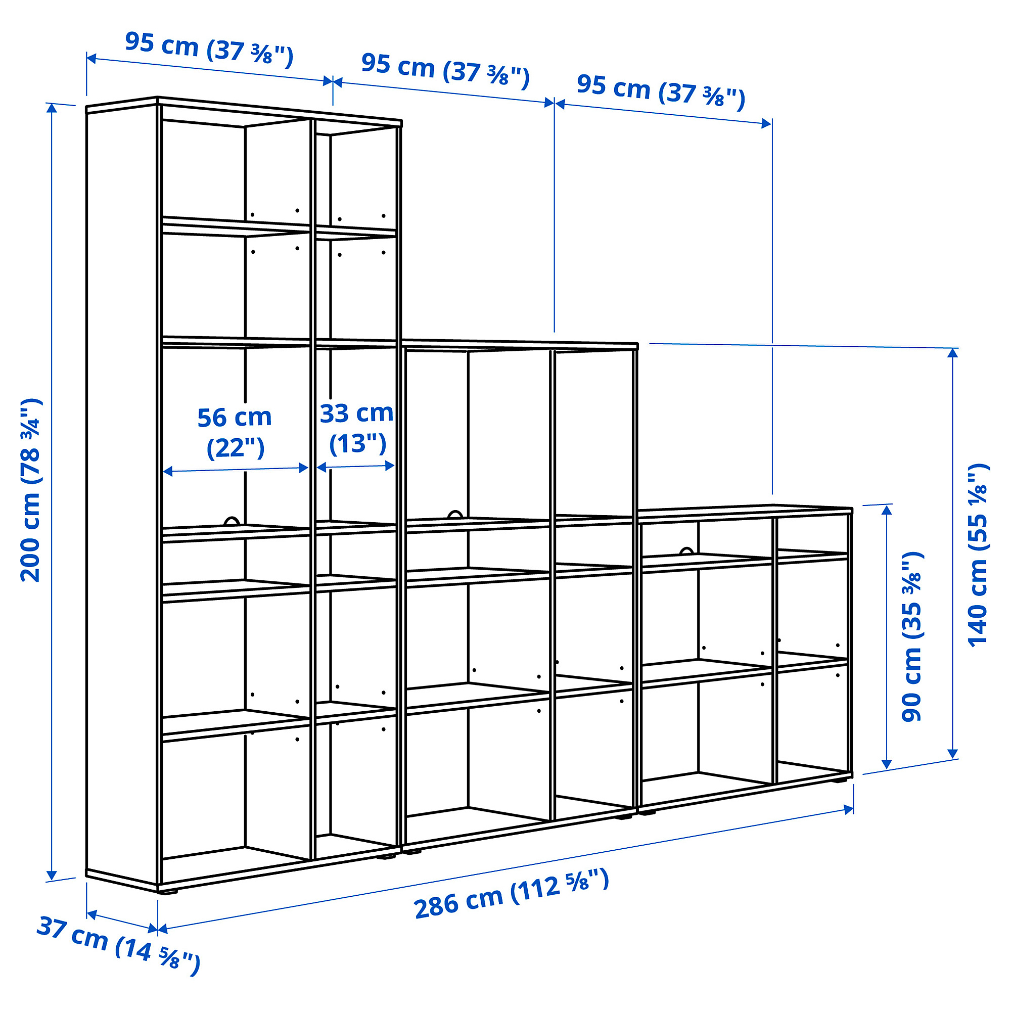 VIHALS shelving combination