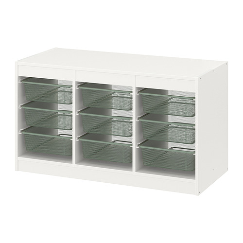 TROFAST - 收納組合附收納盒, 白色/淺綠色/灰色 | IKEA 線上購物 - PE860985_S4
