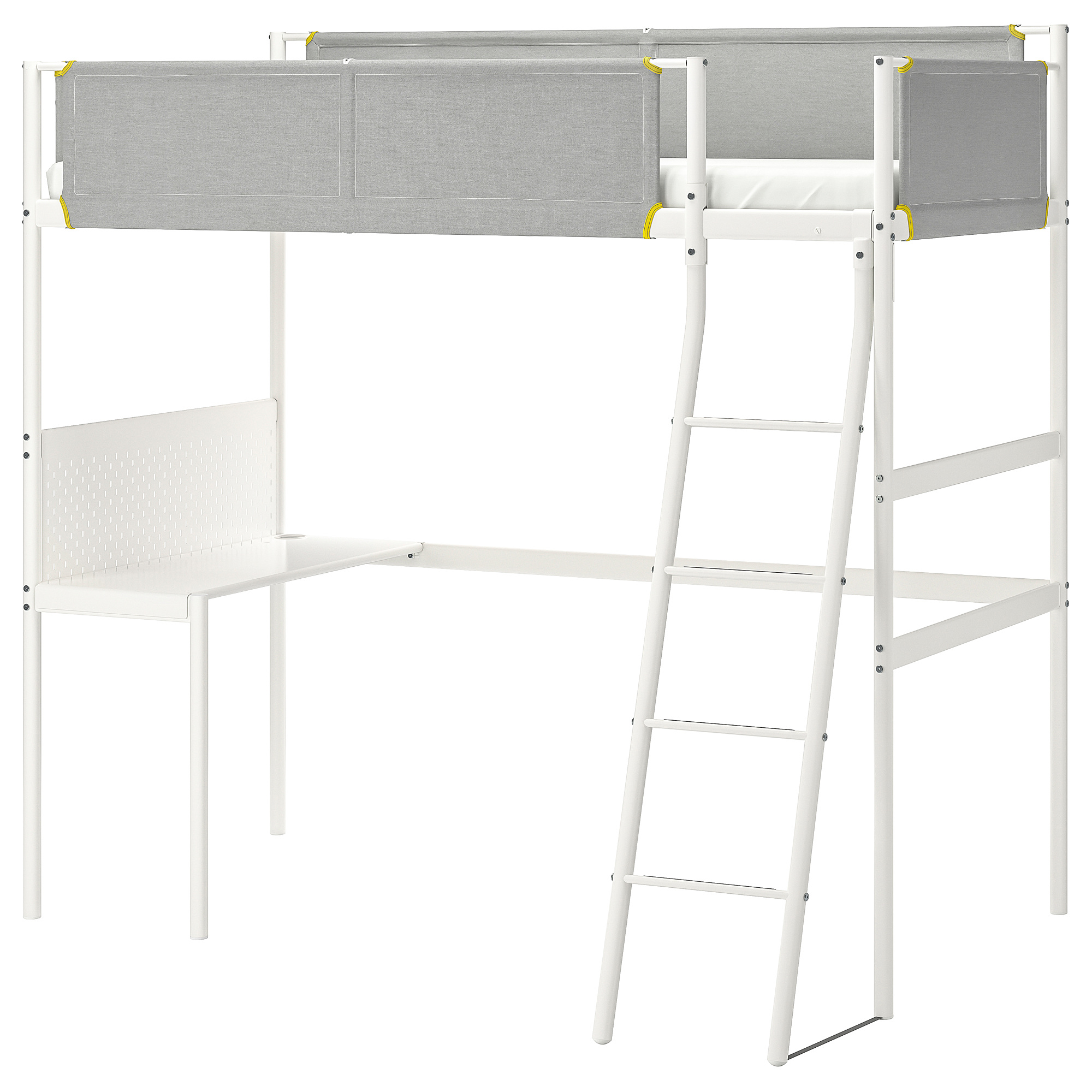 VITVAL loft bed frame with desk top