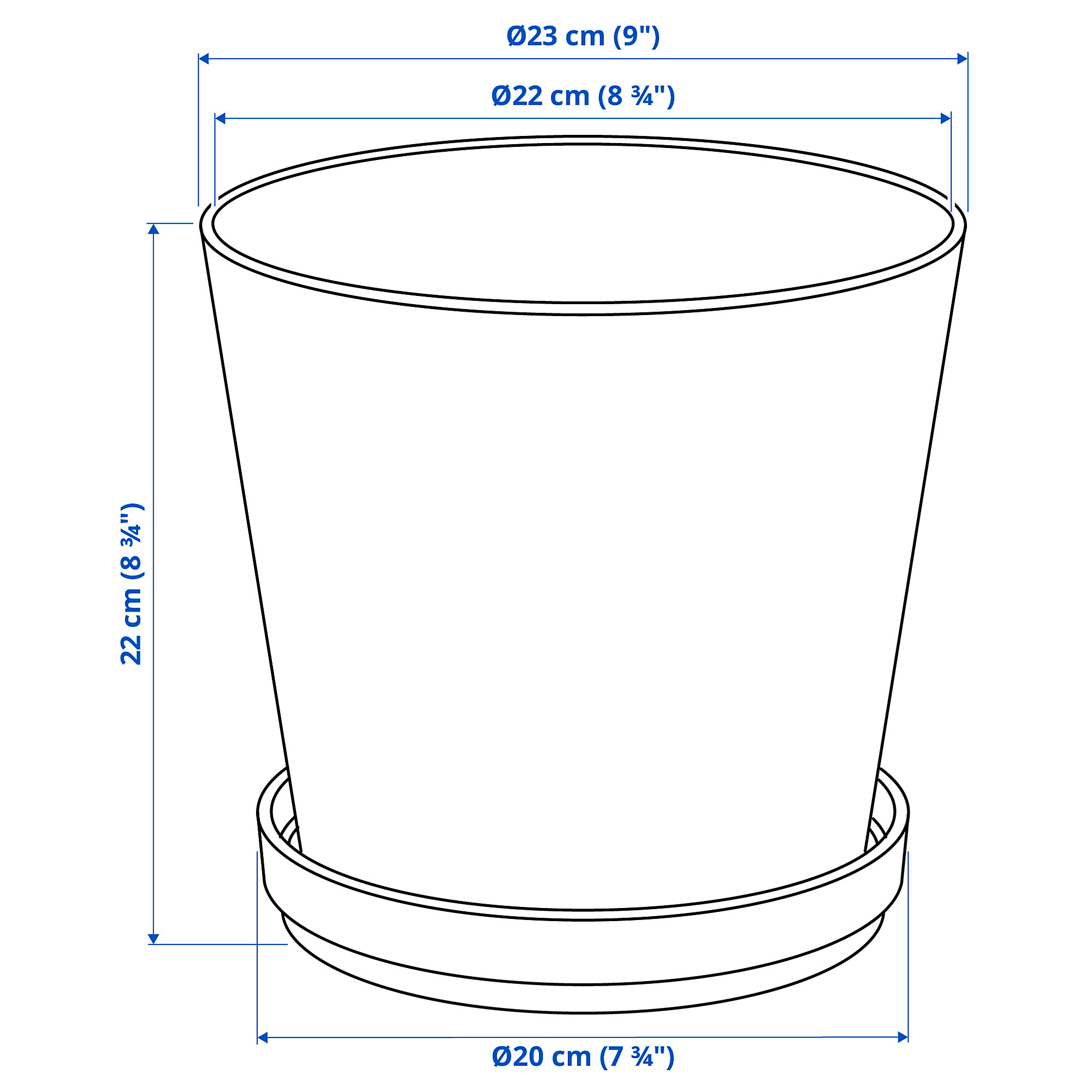 KLARBÄR plant pot with saucer