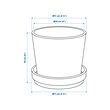 KLOTLÖNN plant pot with saucer