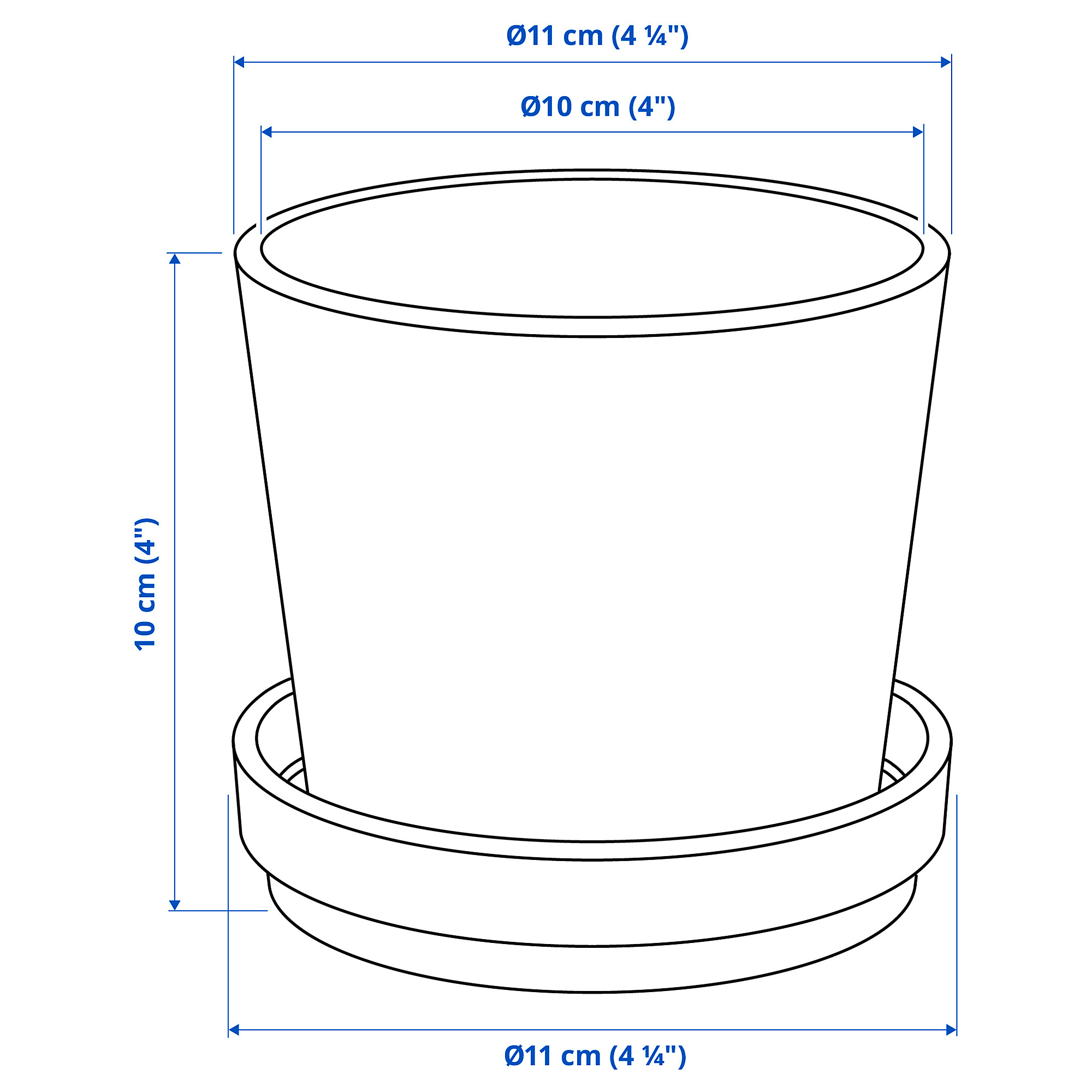 CITRUSFRUKT plant pot with saucer