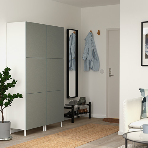 PLATSA - 衣櫃組合/6門, 白色/Klubbukt 灰綠色 | IKEA 線上購物 - PE783152_S4