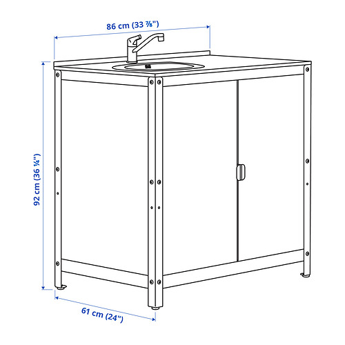 GRILLSKÄR kitchen sink unit/cabinet, outdoor