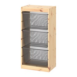 TROFAST - storage combination with boxes, light white stained pine/dark grey, 44x30x91 cm | IKEA Taiwan Online TROFAST - storage combination with boxes, light white stained pine/dark grey, 44x30x91 cm | IKEA Taiwan Online