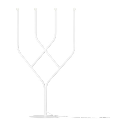 FRÖJDA - LED 4-armed candelabra, metal/white, 46 cm | IKEA Taiwan Online - PE934191_S4