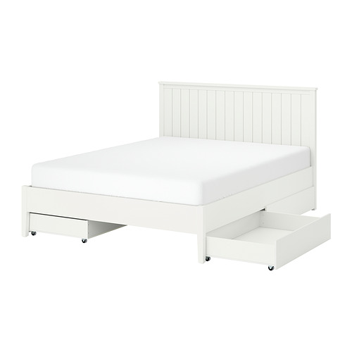 GULLABERG bed frame with 4 storage boxes