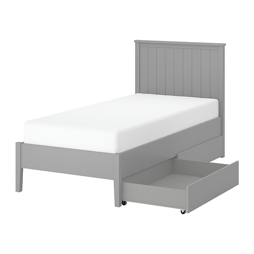 GULLABERG bed frame with 2 storage boxes