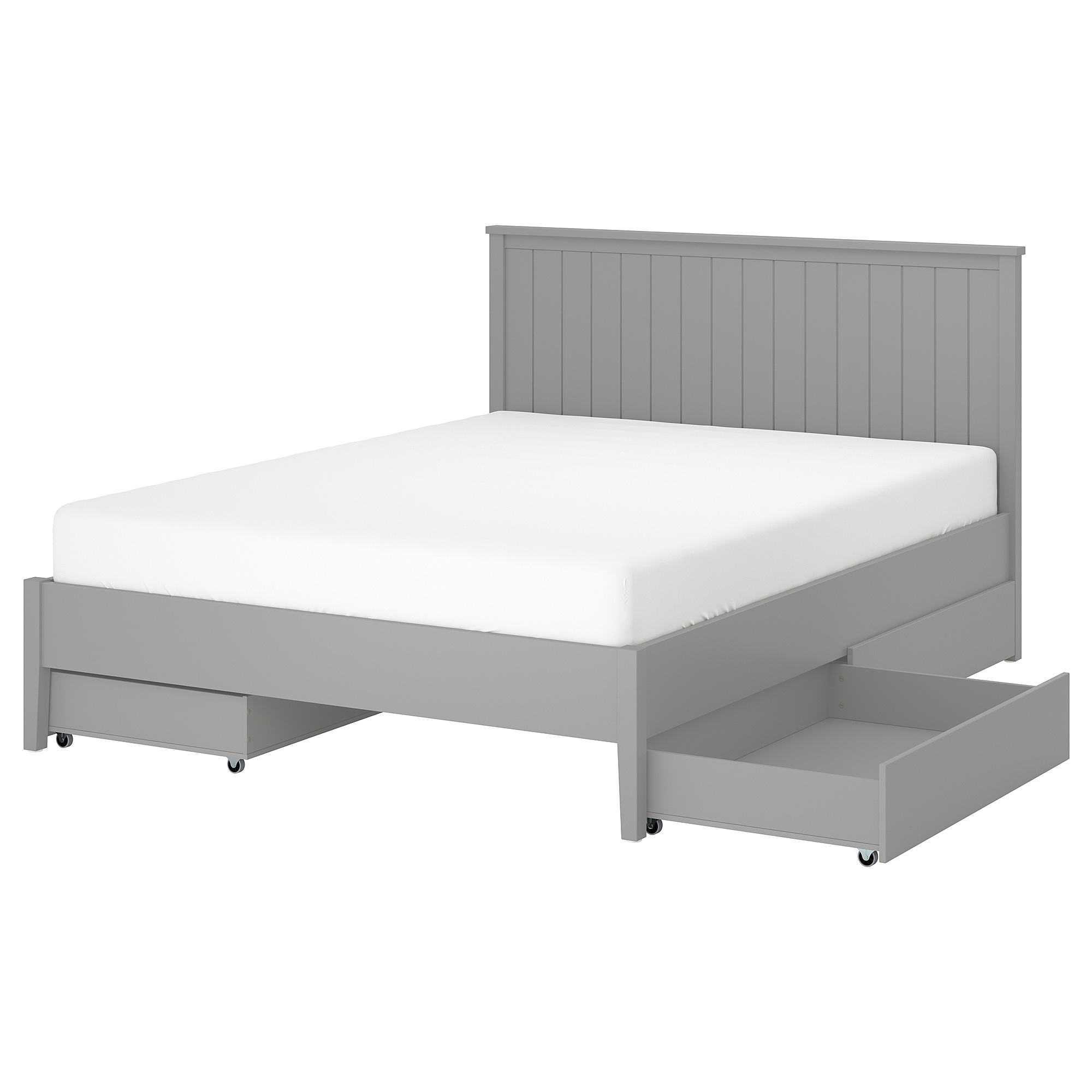 GULLABERG bed frame with 4 storage boxes