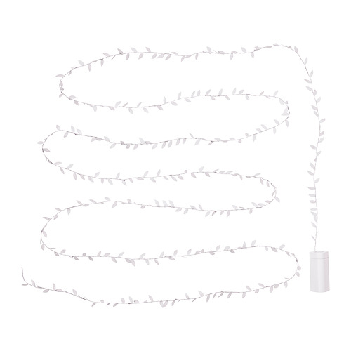FRÖJDA - LED lighting chain with 40 lights, battery-operated leaf/white | IKEA Taiwan Online - PE861255_S4
