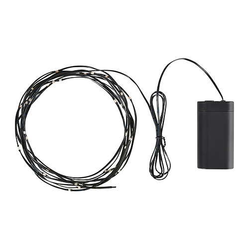 STRÅLA - LED lighting chain with 40 lights, battery-operated/outdoor black | IKEA Taiwan Online - PE934219_S4