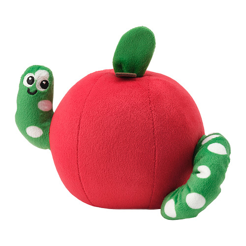 SANDBI - 發聲玩具, 蘋果和蛀蟲 紅色/綠色 | IKEA 線上購物 - PE964878_S4