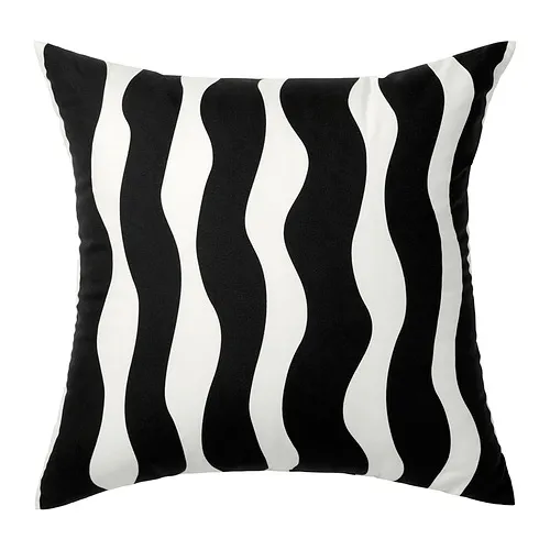 GLANSHÄGG - 靠枕，黑色/白色，50x50 公分 | IKEA 線上購物 - E1003441_S4