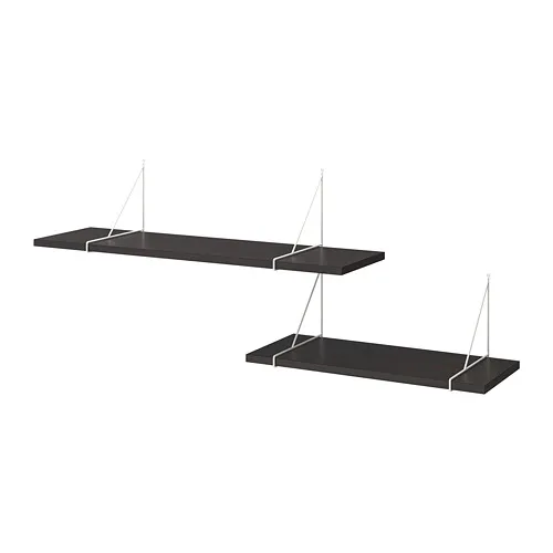 BERGSHULT/PERSHULT - 上牆式層架組, 棕黑色/白色, 120x30 公分 | IKEA 線上購物 - PE722694_S4