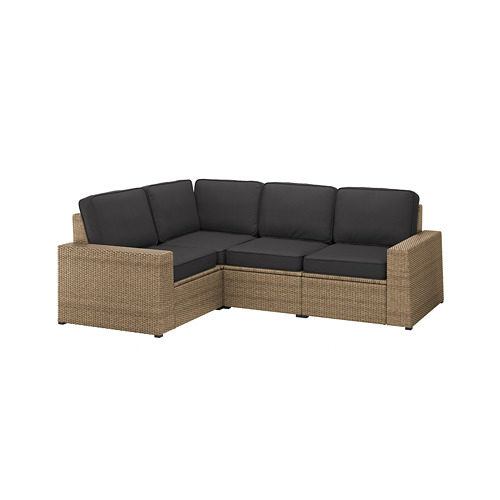 SOLLERÖN - modular corner sofa 3-seat, outdoor, brown/Järpön/Duvholmen anthracite | IKEA Taiwan Online - PE763710_S4