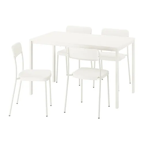 VIHALS/VIHALS - 餐桌附4張餐椅, 白色 白色/白色, 125x74 公分 | IKEA 線上購物 - PE964943_S4