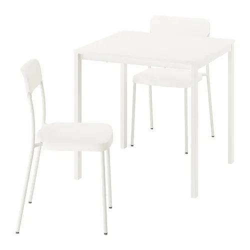 VIHALS/VIHALS - 一桌二椅, 白色 白色/白色, 74x74 公分 | IKEA 線上購物 - PE964947_S4