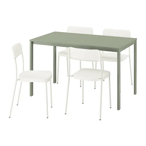 VIHALS/VIHALS - 餐桌附4張餐椅, 綠色 綠色/白色, 125x74 公分 | IKEA 線上購物 - PE964956_S4