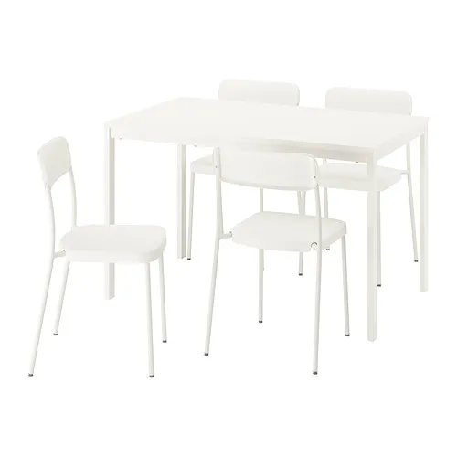 VIHALS/VIHALS - 餐桌附4張餐椅, 白色/白色, 120/180x74 公分 | IKEA 線上購物 - PE964961_S4