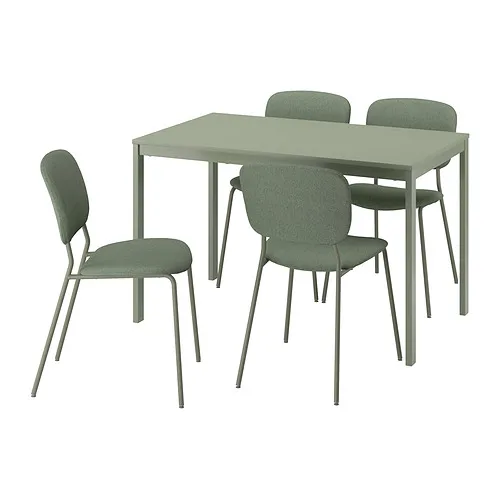 VIHALS/VIHALS - 餐桌附4張餐椅, 綠色/綠色 Tibbleby灰綠色, 120/180x74 公分 | IKEA 線上購物 - PE964962_S4