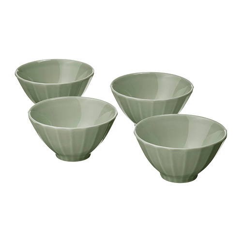 STRIMMIG - 碗, 半瓷 淺灰綠色, 11 公分 | IKEA 線上購物 - PE934301_S4