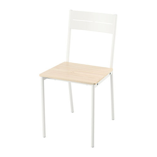 BUSLÄTT - 餐椅, 白色/松木 | IKEA 線上購物 - PE964986_S4