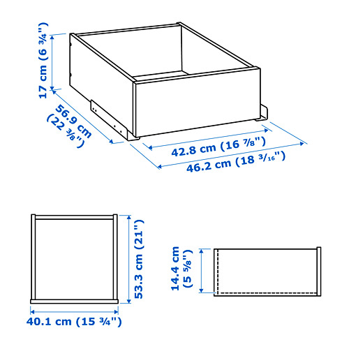 KOMPLEMENT drawer with framed front